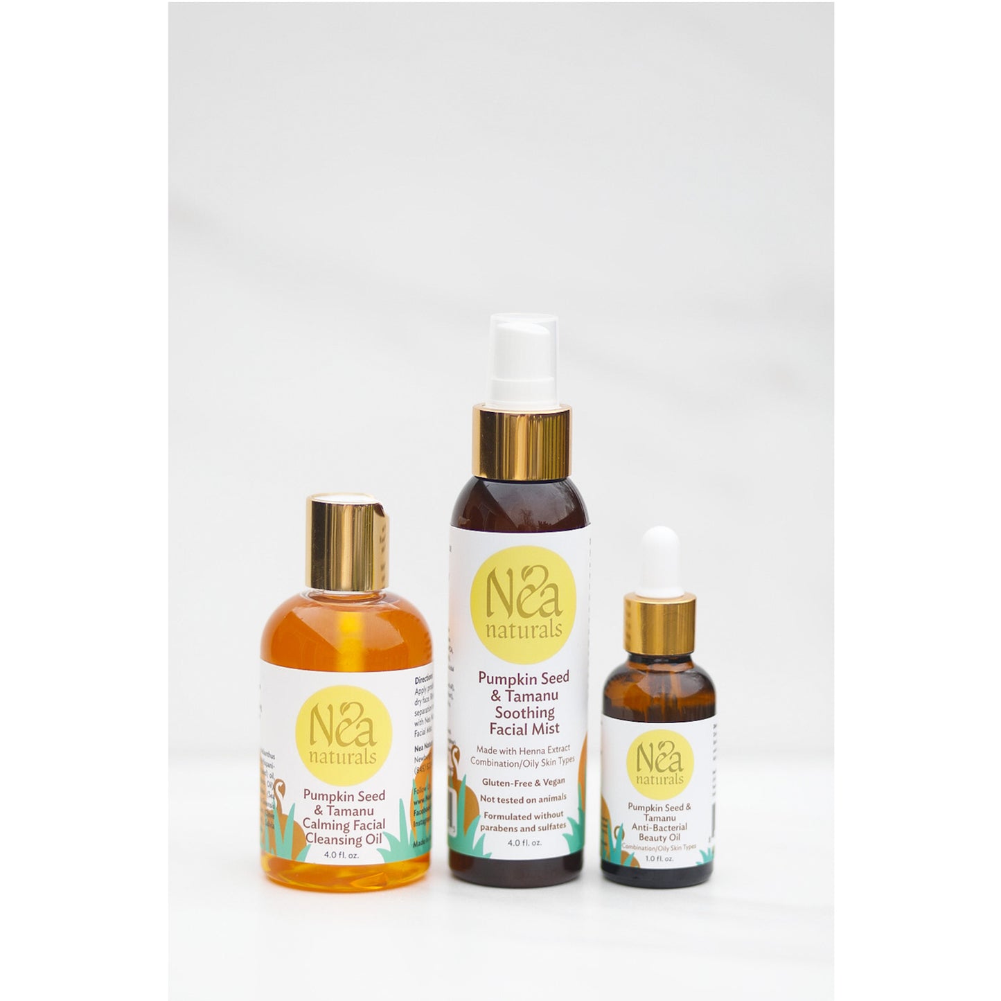 Pumpkin Seed Cleansing Oil, Pumpkin Seed Mist & Pumpkin Seed Serum - 3 Piece Set