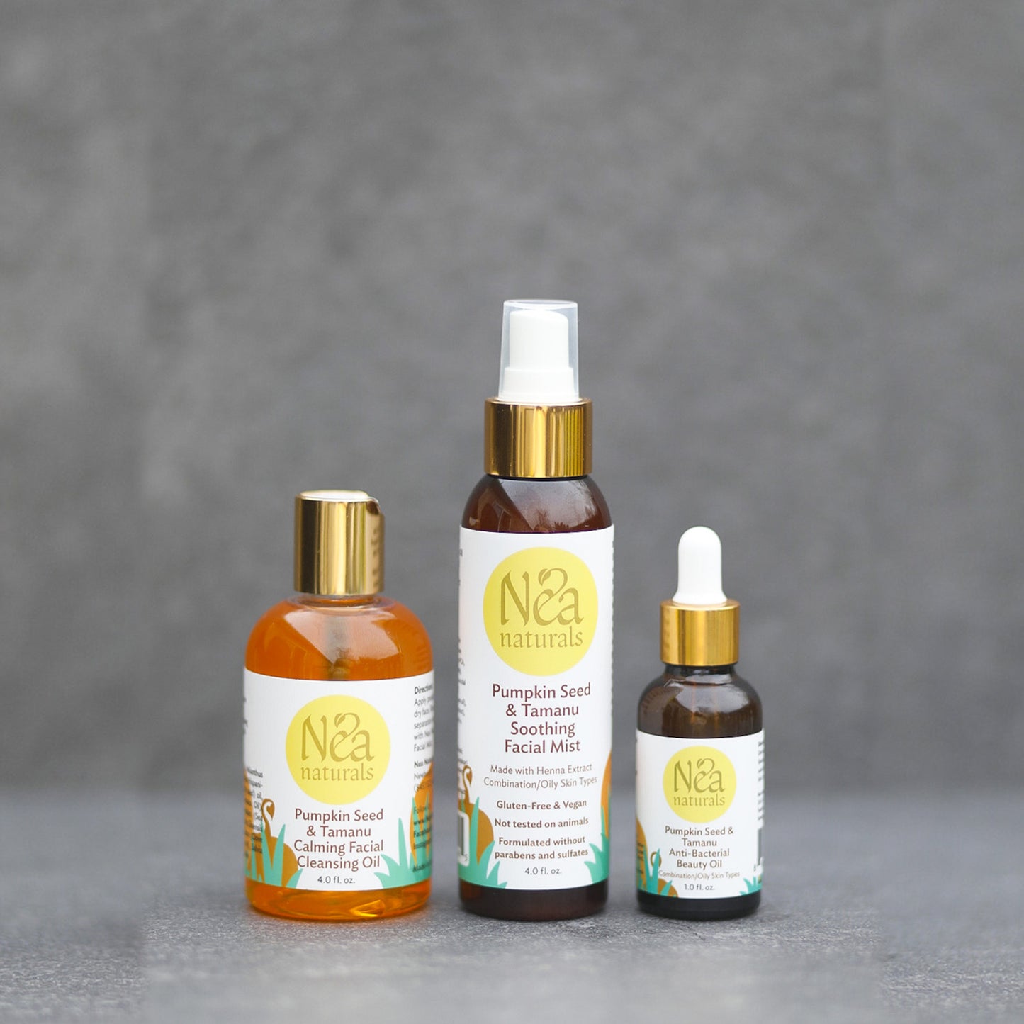 Pumpkin Seed Cleansing Oil, Pumpkin Seed Mist & Pumpkin Seed Serum - 3 Piece Set