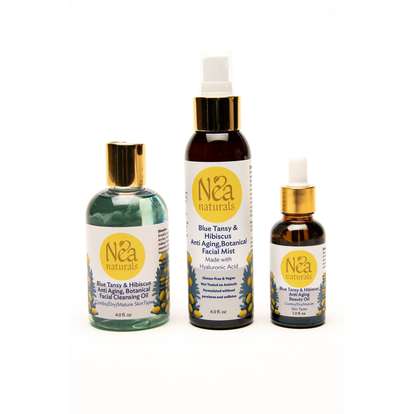 Blue Tansy Cleansing Oil, Blue Tansy Mist & Blue Tansy Beauty Oil - 3 Piece Set