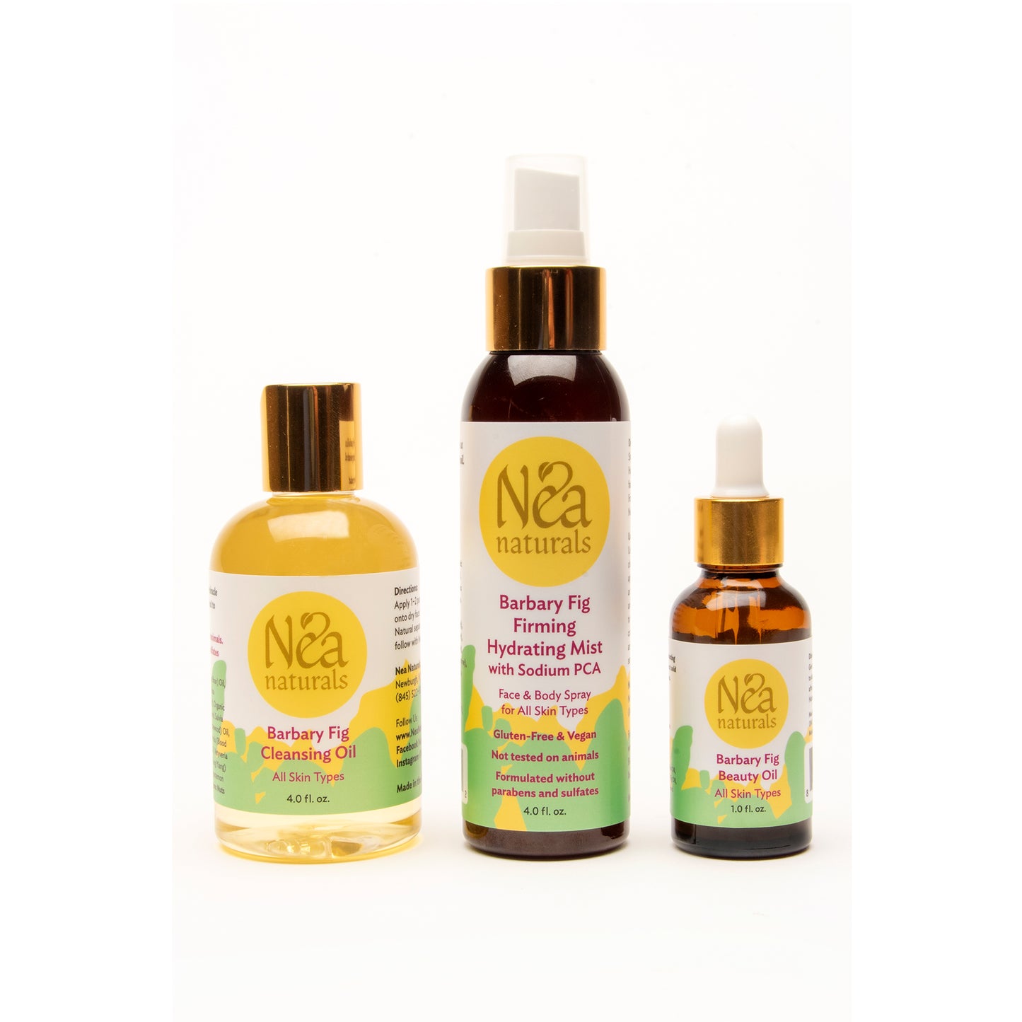 Barbary Fig Cleansing Oil, Firming Moisturizing Mist & Beauty Oil - 3 Piece Set