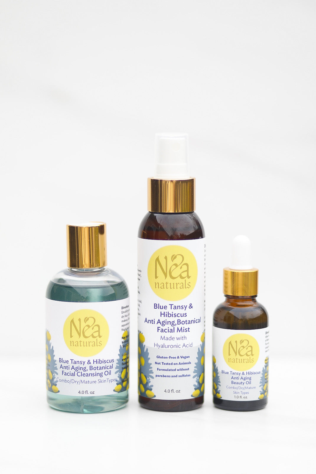 Blue Tansy Cleansing Oil, Blue Tansy Mist & Blue Tansy Beauty Oil - 3 Piece Set